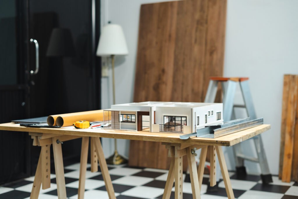 Construction house and building. workspace area